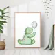 Постер 28 картин "Зеленый дракончик" 70x50 см