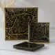 Столовый сервиз Simaland Камень 7 предметов 6 персон стекло цвет черный/золотой