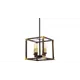 Люстра подвесная светодиодная LUMINA DECO LDP 1140-4 BK+MD Waldorf 4 лампы 16 м² цвет черный