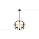 Люстра подвесная светодиодная LUMINA DECO LDP 1141-5 BK+MD Monterey 5 ламп 20 м² цвет черный