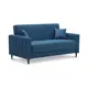 Диван Ладья Эмма мини Selfi 02 Blue 170x88x95 см велюр цвет синий