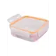 Контейнер герметичный квадратный Bora 0.7 л пластик цвет оранжевый