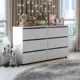 Комод Nn-мебель 00-00106094 6 ящиков 120.1x36.8x73.9 см ЛДСП цвет белый