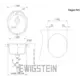 Врезная мойка Ewigstein Elegant R45 53x53x25 см гранит цвет черный