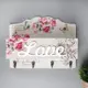 Ключница с кармашком Simaland 4645533 "Розовые розы с бабочками" 22.5x30x10.5 см