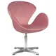 Кресло Dobrin Swan Lmo 71x91x60 см велюр цвет розовый