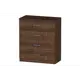 Комод Furnistyle Лайф лкм-01 3 ящика 80x40x90 см ЛДСП цвет дуб коричневый табак