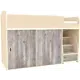 Кровать Кариви Малыш купе 00058-01-31-00 164x110x74 см цвет бетон/дуб молочный