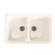 Врезная мойка 2 чаши Mixline ML-GMS12(331) 50x78x20 см искусственный камень цвет белый