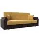Диван Лига Диванов Лига-015 117936 216x90x83 см вельвет цвет желтый/коричневый