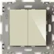 Выключатель встраиваемый Cgss Эстетика GL-W102-BGG 2 клавиши цвет бежевый глянец