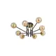 Люстра потолочная ARTE PERFETTO LUCE тип С 3327.158-8073A-8-D790/270/E27-8 Bk/G 6 ламп 12 м² цвет черный/золото