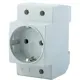 Розетка на DIN-рейку Stekker Basic PST16-70-20 2P+PE 16А с заземлением цвет серый
