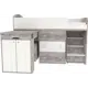 Кровать Кариви Малыш 163.2x113.2x73.3 см цвет бетон/белое дерево