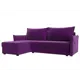 Диван Лига Диванов 118443L 226x85x140 см вельвет цвет фиолетовый