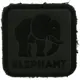 Термоаппликация заплатка из замши Elephant 3.69 x 3.72см 100% кожа черный цвет