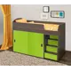 Кровать Кариви Малыш купе 164x110x74 см цвет лайм/венге
