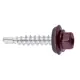 Саморезы кровельные по дереву с пресс-шайбой Госкреп 4.8x28 RAL 3005 (красное вино) 300 шт.