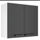 Навесной шкаф Storys 80x82x28 см МДФ цвет черный