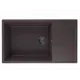Врезная мойка Ulgran Quartz prima 50x86x20 см композитный, кварц цвет темно-коричневый