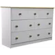 Комод Dipriz Хаба 7 ящиков 113x35x73 см дерево цвет белый/бежевый