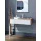 Консоль с бортиком Storys Сити 95x18x34 см 1 ящик ЛДСП цвет белый/дуб сонома