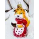 Елочная игрушка Лисичка Коломеев ФУ-554 9 см х 4 см разноцветный
