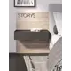 Тумба с бортиком прикроватная Storys Сиена 50x18x34 см 1 ящик ЛДСП цвет серый
