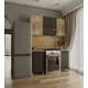 Кухонный гарнитур Mebiplex Грейс 150x215x60 см ЛДСП цвет канадский дуб/темно-серый/дуб вотан