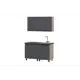Кухонный гарнитур Мебельная интеграция Этна 130.2x157.4x60 см ЛДСП цвет темно-серый