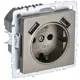 Розетка USB встраиваемая IEK Brite РЮш10-2-БрШ с заземлением цвет шампань