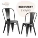 Комплект кухонных стульев 2 шт Стул груп Tolix 85x51x36 см металл цвет черный