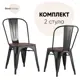 Комплект кухонных стульев 2 шт Стул груп Tolix wood 85x51x36 см дерево цвет черный