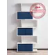Стеллаж Letta 73x175.7x25 см нагрузка до 10 кг ЛДСП цвет белый/синий
