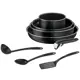 Набор посуды Tefal 04193850 8 предметов алюминий цвет черный