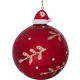 Елочное украшение Шар со шляпкой Christmas ø8 см цвет красный