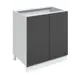 Напольный шкаф Play Венеция 80x82x57 см МДФ цвет черный