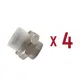 Муфта комбинированная Aqualink 1/2"x20 мм ВП-ВР полипропилен 4 шт k16615