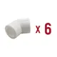 Угол 45° Aqualink 25x25 мм ВП полипропилен 6 шт k16195