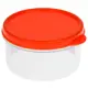 Контейнер для пищевых продуктов круглый Доляна 0.15 л пластик цвет оранжевый