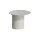 Журнальный столик круглый Ellipse furniture со смещенным основанием 50x50x37.5 см серо-бежевый