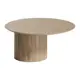 Журнальный столик круглый Ellipse furniture со смещенным основанием 80x80x41 см беленый дуб
