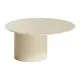 Журнальный столик круглый Ellipse furniture со смещенным основанием 80x80x41 см молочный