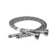 Гибкая подводка для воды Aqualine 1/2"xM10 50 см наружная-внутренняя резьба 2 шт