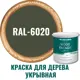 Краска фасадная Profipaints Silver wood fasade 11221_D_2 износостойкая полуматовая цвет RAL-6020 зеленый 0.9 л