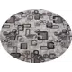 Ковер Нева Тафт Принт 115904 круг 200x200см цвет серый