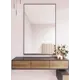 Зеркало интерьерное в алюминиевой раме настенное ONE Mirror 140x90 см черное