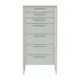 Комод Ellipse furniture Type 7 ящиков 60x45x100 см МДФ цвет светло-серый