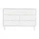 Комод Ellipse furniture Hub 6 ящиков 136x49x89 см МДФ цвет белый