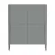 Шкаф распашной Ellipse furniture 100x120x45 см МДФ цвет серый